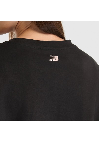 New Balance Nb Lifestyle Women Tshirt Kadın Siyah T-shirt - Wnt3509