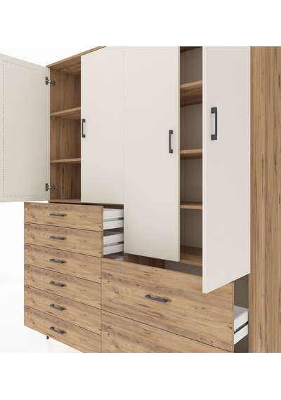 Hyperion Gardrop 7 Raflı 8 Çekmeceli 4 Kapaklı 176x44x221 Çam-aytaşı/çam Aytaşı/çam Hyperion Gardrop 7 Raflı 8 Çekmeceli 4 Kapaklı 176x44x221 Çam-aytaşı/çam Aytaşı/çam