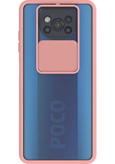 Xiaomi Poco X3 ile Uyumlu Kapak Lensi Açılır Kapanır Kamera Korumalı Silikon Kılıf
