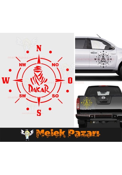 Dakar Pusula Off Road Oto Sticker, Jeep Sticker