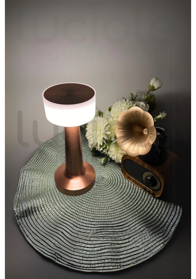 Ct-8436 Denver İnci Rose Gold, Dokunmatik Dimmerli, 3 Farklı Işık Tonlu, Şarjlı Led Masa Lambası