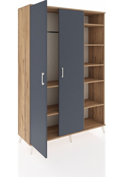 Hyperion Dolap 7 Raflı 2 Kapaklı Tek Askılı 132x44x195 Çam-antrasit/antrasit Antrasıt/antrasıt Hyperion Dolap 7 Raflı 2 Kapaklı Tek Askılı 132x44x195 Çam-antrasit/antrasit Antrasıt/antrasıt