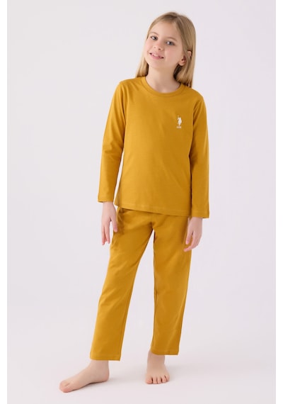 U.s. Polo Assn Kız Çocuk Sarı Pijama Takımı Sarı