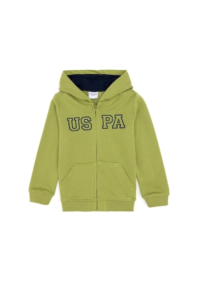U.S. Polo Assn. Erkek Çocuk Fermuarlı Kapüşonlu Basic Fıstık Yeşili Sweatshirt 50293472-VR087 U.S. Polo Assn. Erkek Çocuk Fermuarlı Kapüşonlu Basic Fıstık Yeşili Sweatshirt 50293472-VR087