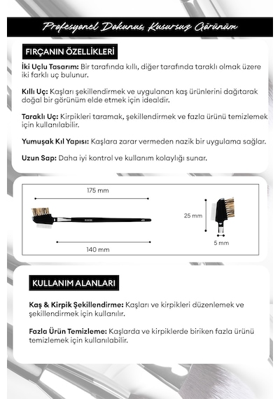 Kaş & Kirpik Fırçası Cre'ars Eyelash & Brow Brush 125