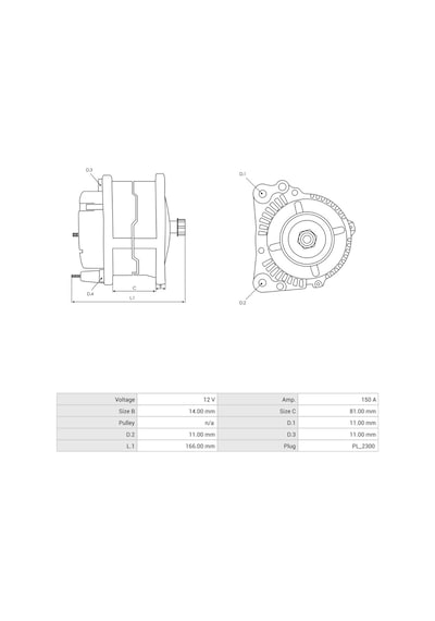Bosch 12v Alternatör Dinamo 150 A L-dfm Cıtroen-fıat-ford-ıveco-mercedes-mıtsubıshı-peugeot-temsa