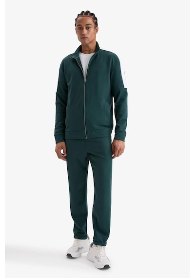 Defacto Defactofit Standart Fit Dik Yaka Fermuarlı Hırka F0207ax25augn536 Yeşil