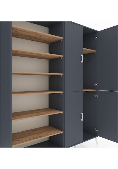 Hyperion Gardrop 8 Raflı 4 Kapaklı 2 Askılı 176x44x221 Antrasit-antrasit/çam Antrasit/çam Hyperion Gardrop 8 Raflı 4 Kapaklı 2 Askılı 176x44x221 Antrasit-antrasit/çam Antrasit/çam