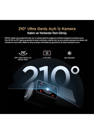 Viofo Rnf210 A229 Pro / Plus / Ultra Uyumlu 1080p Kızılötesi Balıkgözü İç Kamera