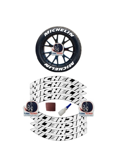 Michelin Motorsiklet & Araç 3D Oto Lastik Yazısı / Araç Oto Lastik 3D Sticker & Arma | 8 Adet