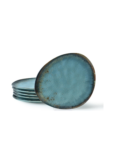 Reaktif Turkuaz Trior Pasta Tabağı 23 Cm 6 Adet 19013