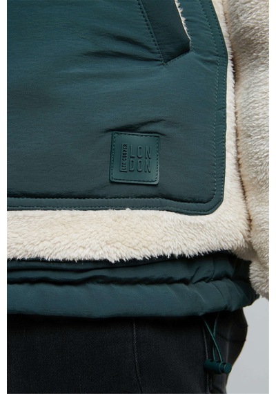 Lee Cooper Herbent Erkek Dik Yaka Peluş Mont Ekru-21092 Ekru