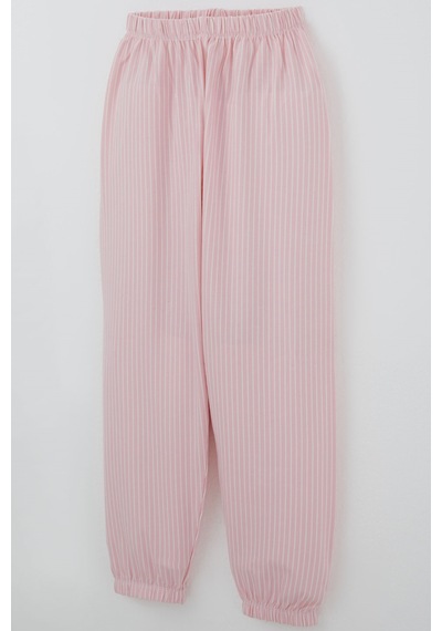 Breeze Kız Çocuk Pijama Takımı Rüya Çizgili 4-8 Yaş, Pembe