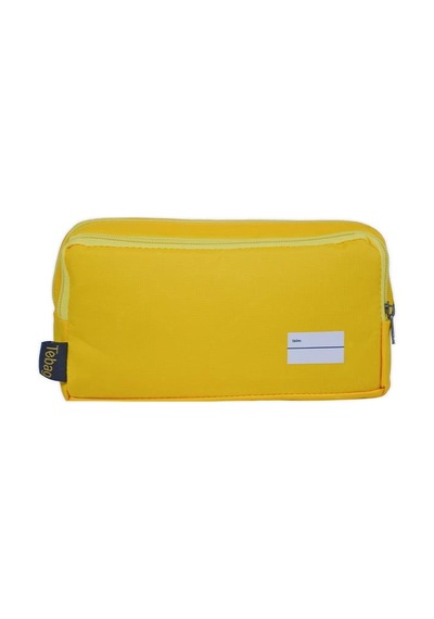 Tebag İki Gözlü Sarı Kalem Çantası Sarı