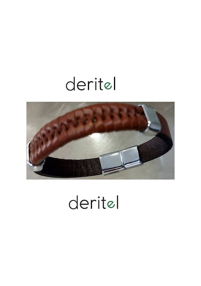 Deritel Örmeli Bileklik Hakiki Deri Çok Renkli
