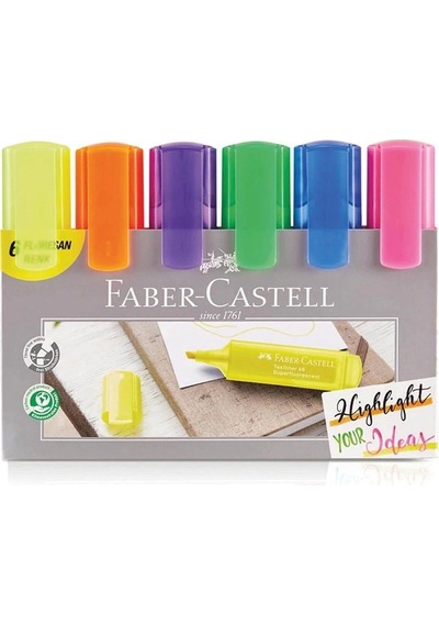 Faber Castell Özel Fosforlu Kalem Seti 18 Li Çok Renkli