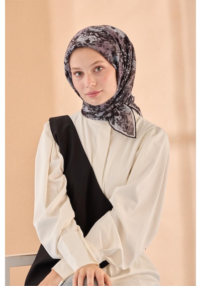 Silk Home Soft Eşarp 73095-14 Gri, Füme, Gümüş, Siyah, Eski Lavanta