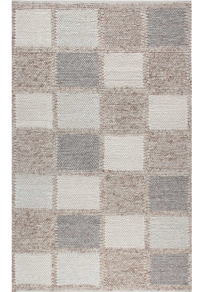 Eko Halı Jade Marjory Natural Naturel Kazak Örgü Desenli El Dokuma Örgü Halı - 130X190