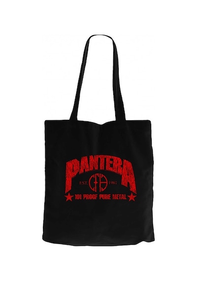 Pantera 101 Proof Pure Metal Siyah Kanvas Bez Çanta Siyah