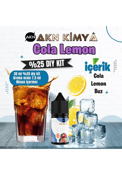 Cola Lemon Yoğun Dıy Kit Cola Lemon Buz Gıda Aroması %25 Oranda Aroma İçerir Hazır Değildir 30 Ml