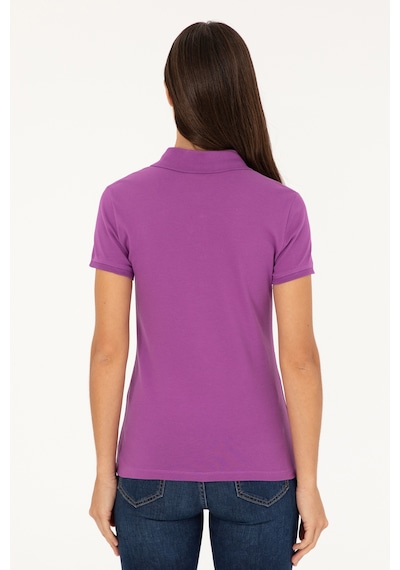 U.S. Polo Assn. Kadın Mor Polo Yaka Tişört 50280067-VR038