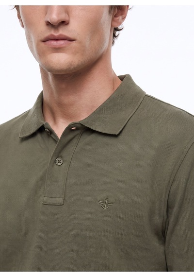 Dockers Haki Erkek Uzun Kollu Polo T-shirt D2620091801 Uzun Kollu T-shirt Polo