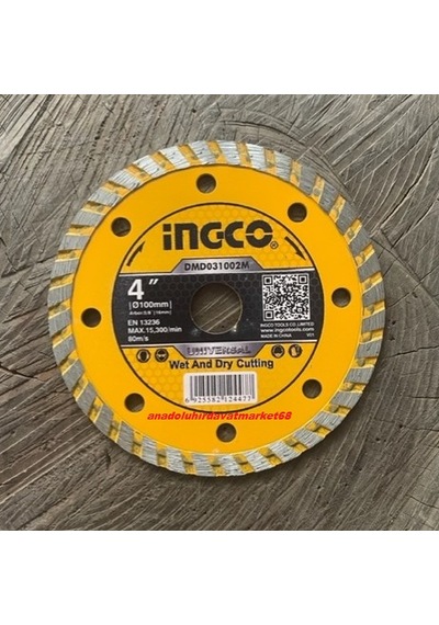 İngco 100mm Elmas Testere Kanal Açma Elması Beton Seramik Granit Kesici 16mm