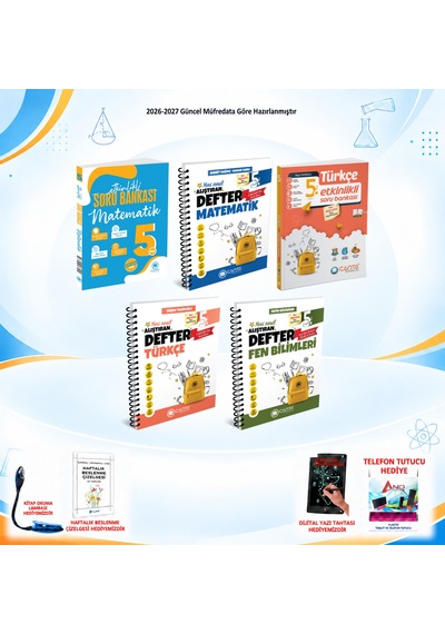 Çanta Yayınları 2026-2027 5. Sınıf Tüm Dersler 5 Kitap Sos Soru/sos Defter Hariç Tam Seri Set