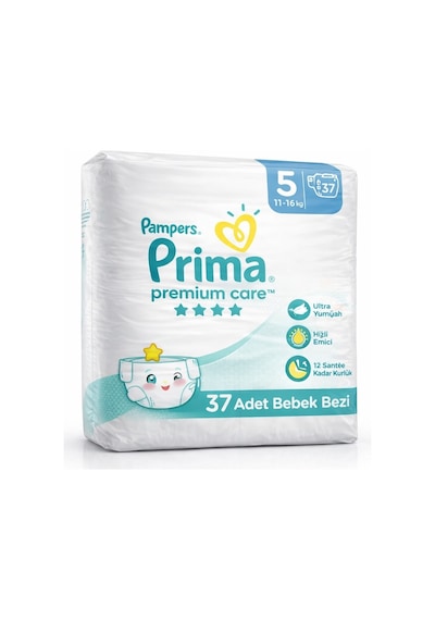 Prima Premium Care Bebek Bezi Beden:5 11-16kg 37 Adet Fırsat Pk 5 Numara