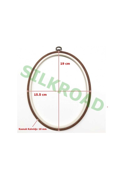 Nurge No:3 Oval Plastik Pano Nakış Kasnağı 15,5x19cm - 10 mm