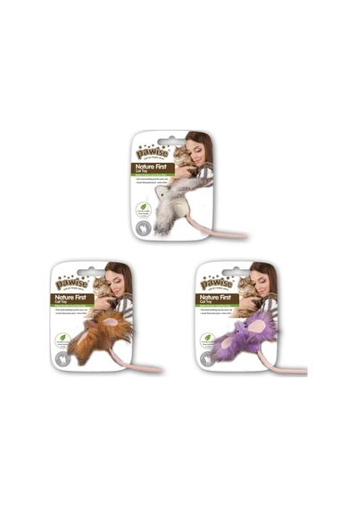 Pawise 6 CM Catnipli Büyük Kulaklı Fare Kedi Oyuncağı Çok Renkli
