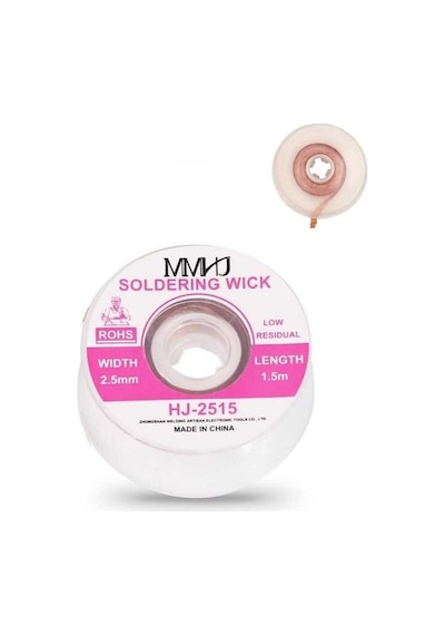 Lehim Alma Teli Hj-2515 2,5mm 1,5 Metre Emici / Çekme Solder Wick Hatfon