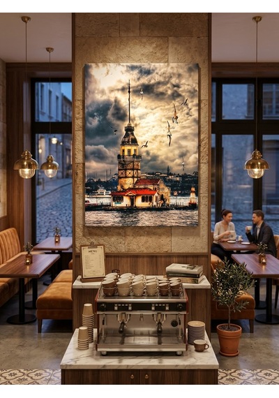 Tablo 60x90 Cm Büyük Boy Kafe Ve Salon Hediyelik Duvar Aksesuarı Mat Beyaz