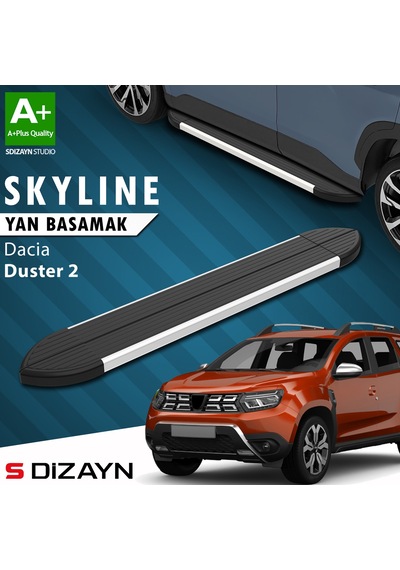 S-dizayn Dacia Duster 2 Skyline Aluminyum Yan Basamak 183 Cm 2018-2023 A+ Kalite