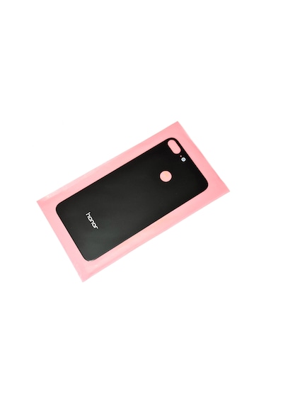 Tkgz - Honor 9 Lite Arka Pil Batarya Kapağı Cam Siyah
