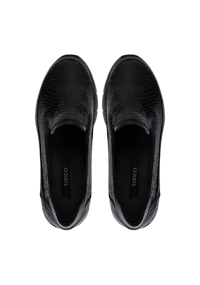 Tamer Tanca Hakiki Deri Kadın Siyah Sneakers & Spor Ayakkabı 298 3200 Bn Ayk Y26 Syh/syh Kroko
