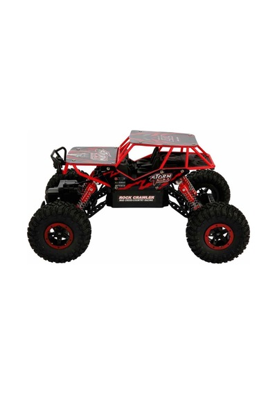 Rock Crawler 1:16 Ölçek 4x4 Uzaktan Kumandalı Buggy Jeep 27 Mhz Kumanda Kontrollü Oyuncak Jeep Kırmızı