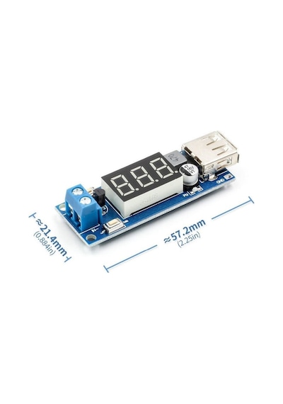 40v To 5v 2a Voltaj Düşürücü Usb Çıkış Soketi Mobil Güç Kaynağı Power Modül Voltmetre Mp4 Araba Araç