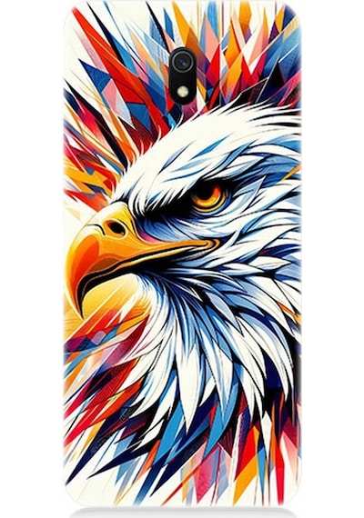 Xiaomi Redmi 8a Uyumlu Renkli Kartal Sıçrayışı Desenli Silikon Kılıf Çok Renkli