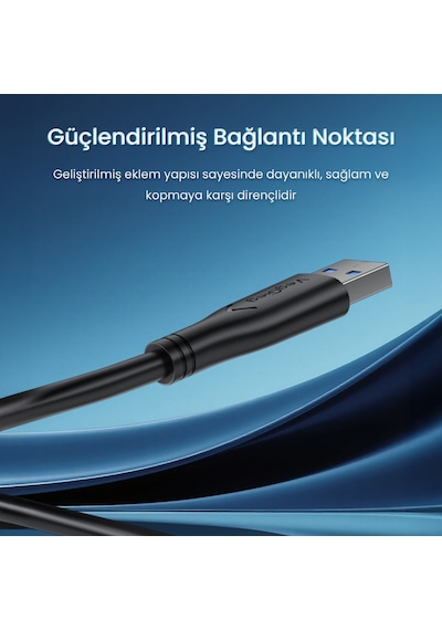 Veggieg Usb-a Male To Male Uzatma Usb 3.0 Kablo 5 Metre