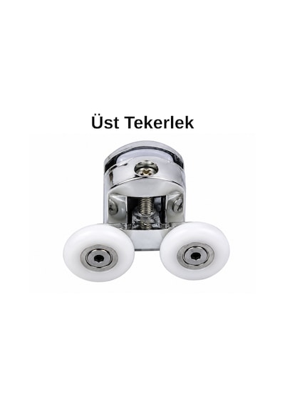 Duşakabin Alt Üst Sürgülü Cam Kabin Tekeri Metal Gövdeli Krom Kaplama Rulmanlı Teker Seti 2 Li Set