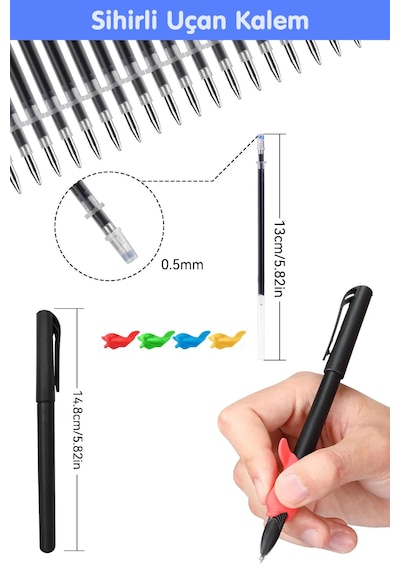 Harfleri ve Sayıları Yazmayı Kolayca Öğreten Kitap Sihirli Uçan Kalemli Oluklu (Kabartmalı) Kitap Dikkat Atölyesi Yayınları