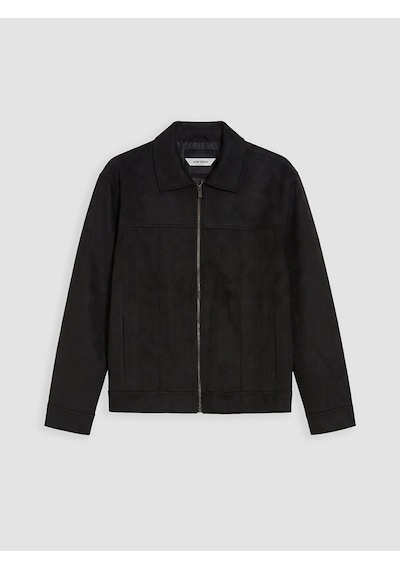 Lcw Vision Siyah Loose Fit Süet Görünümlü Erkek Ceket