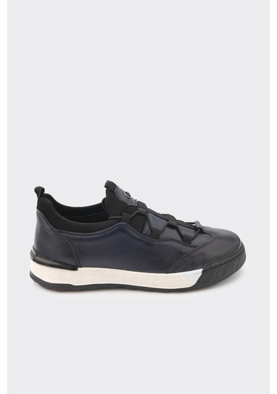 Derinet Hakiki Deri Lastik Bağcıklı Erkek Sneaker Laci Laci