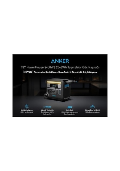 Anker Solıx 767 Powerhouse 2400w Ganprime Taşınabilir Güç Kaynağı 2048wh 2400w Ev Karavan Ve Dış
