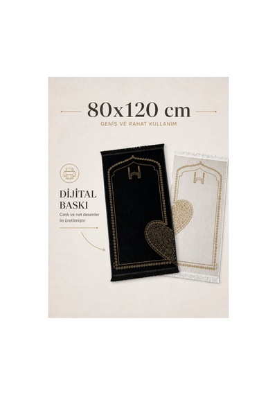 Kalpli Eşli Çift / Gelin Damat Bohçası Çeyizlik Seccade Pamuk Taban Siyah-boz Krem 80x120 Saçaklı Krem-siyah Kalpli Eşli Çift / Gelin Damat Bohçası Çeyizlik Seccade Pamuk Taban Siyah-boz Krem 80x120 Saçaklı Krem-siyah