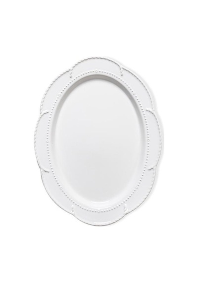 The Mia Grande Servis Tabağı Beyaz 41x31 Cm Grd0012