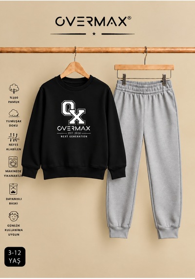 Overmax Baskılı Çocuk Sweatshirt & Eşofman Altı Takım 3-12 Yaş Siyah Üst-gri Alt - 920690286 Siyah Üst-gri Alt Overmax Baskılı Çocuk Sweatshirt & Eşofman Altı Takım 3-12 Yaş Siyah Üst-gri Alt - 920690286 Siyah Üst-gri Alt
