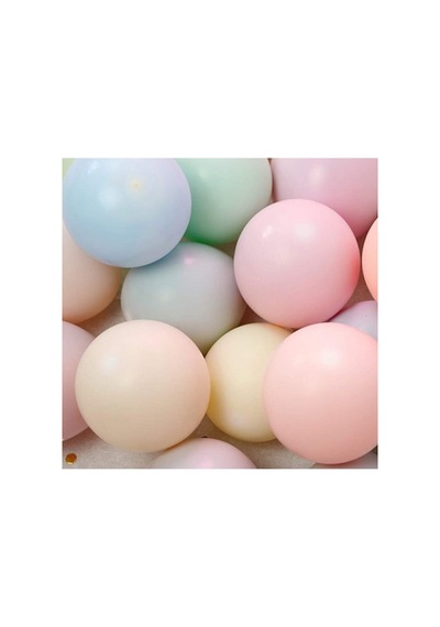 As Baloon Makaron Balon - 50 Adet Karışık Soft Renk Pastel Balon Mor