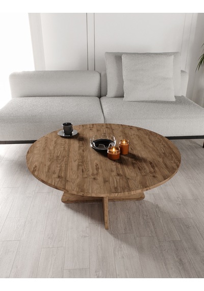 Mush 90cm Orta Sehpa Ceviz Desenli - Tamamı Mdf